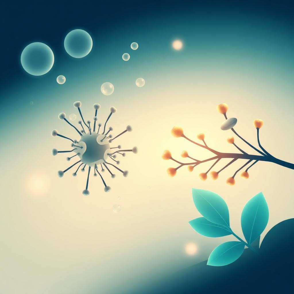 Immune Weakness Immune Weakness — editorial medical illustration of an allergen and immune response