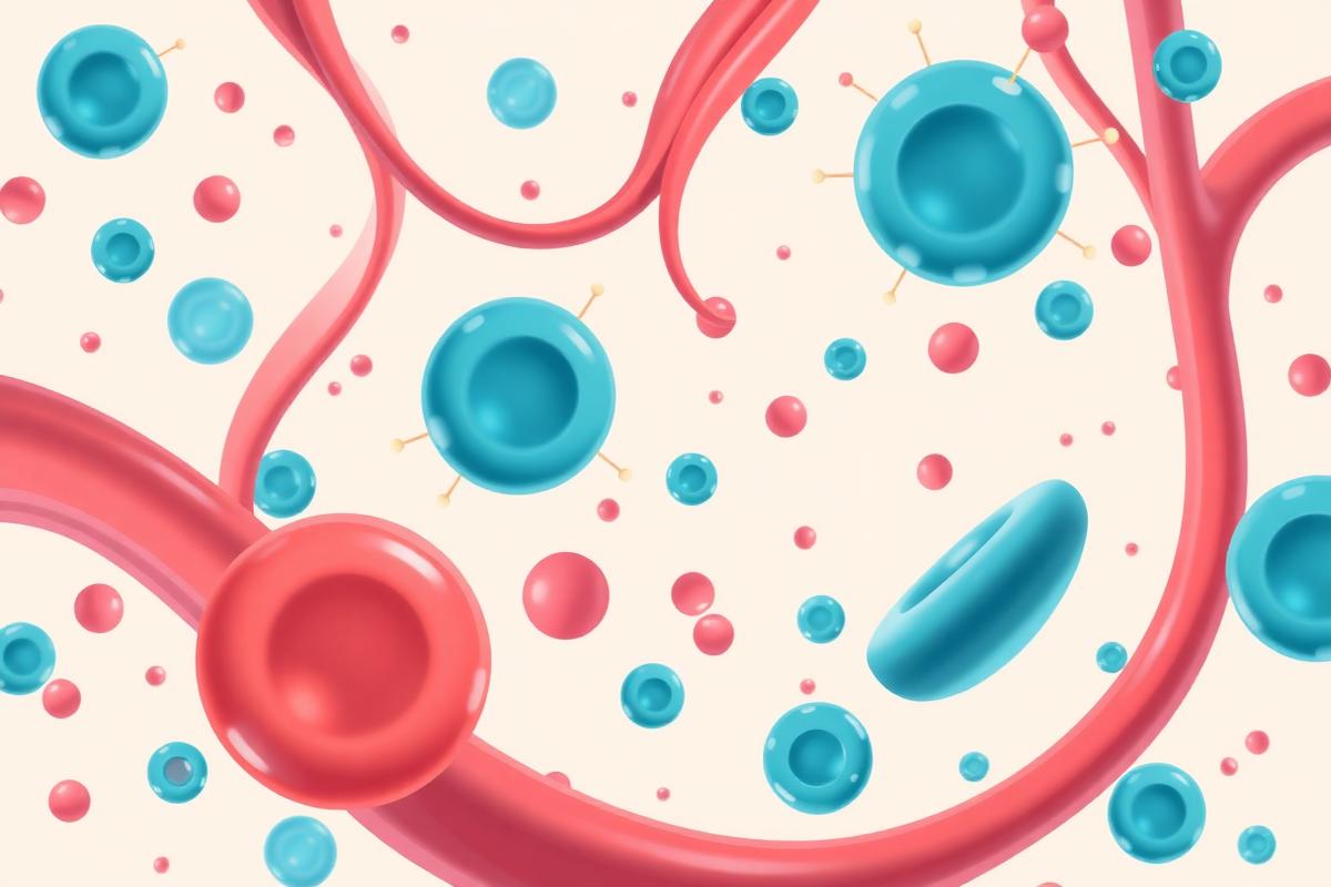 Blood Cancer Blood cancer care — hematology cellular illustration
