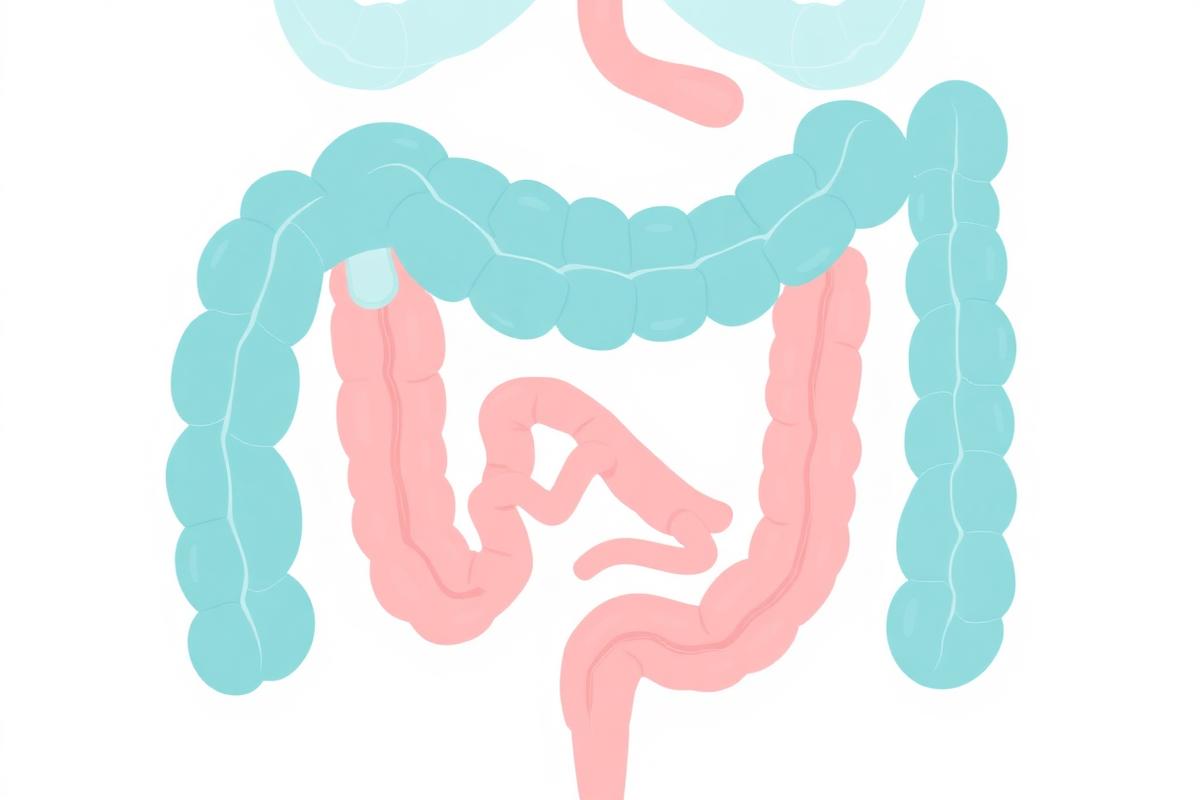 Colon Cancer Colon cancer care — large intestine anatomy illustration