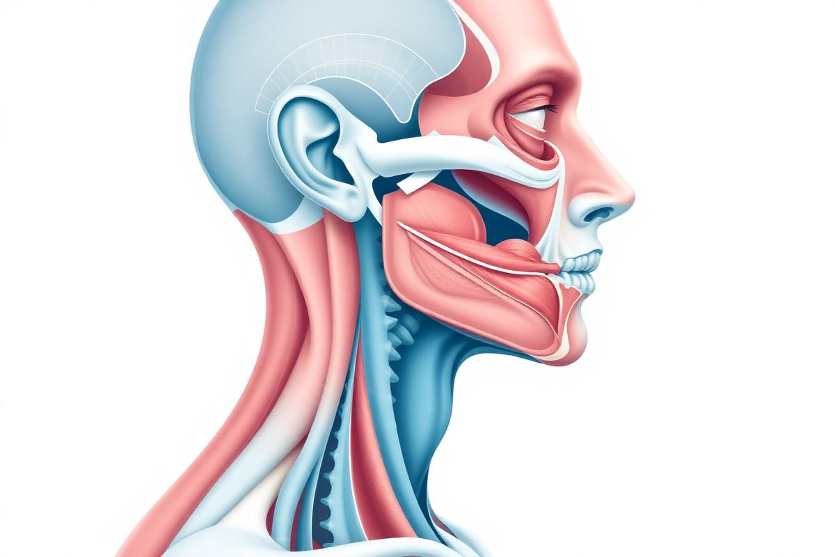 Head & Neck Cancer Head and neck cancer care — head neck anatomy illustration